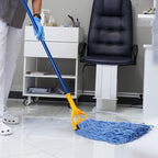 Matthew Cleaning 20oz 3Pack Cotton Floor Mop,Cotton Looped-Open String Heavy Duty String Refills, Universal Headband Blend Material,Mop Head Replacement for Home, Industrial and Commercial Use(Blue)