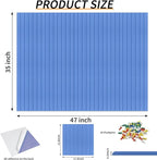 Large Felt Bulletin Board 35x47 Inch, 12pcs Peel and Stick Felt Wall Tiles Modern Push Pin Board for Wall Organization