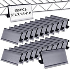 150 Pcs Wire Shelf Label Holders Plastic Wire Rack Clips 3 x 1.25 Inch Shelf Price Tags Compatible with Metro 1-1/4in Shelves for Shopping Mall Supermarket Store