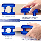GSCIT Club Edge Banding Trimmer, Tungsten Carbide Blades Hand Planer Edging Bander for Burrs Edge Trim Planer Wood Scraper Edge Banding Tools Cutter PVC ABS Melamine (Blue)