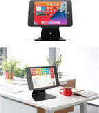 Desktop Anti-Theft Security Kiosk Stand Holder Enclosure for iPad 10.2-Inch (9th Gen.2021,8th Gen.2020,7th Gen.2019),with Lock and Key,Flip &360°Rotating Horizontal or Vertical Design(Black)