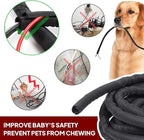 Black Braided Cable Management Sleeves Wire Loom Tubing Cord Protector Self-Wrapping (1/2"-20Feet)