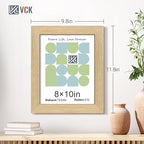 VCK 8x10 Oak Wood Frame for Picture, Natural Solid Wood Photo Frames 5 Pack, Wall Gallery Frame