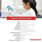 Fristaden Lab Counting Scale for Small Parts | 30 kg x 0.5 g | USA Company | Units: g, lbs, oz, kg | Calibration Certificate