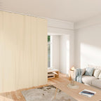 Room Divider Curtains Total Blackout Privacy Curtain Panel Room Thermal Insulated Noise Reduction Curtains for Bedroom Window Living Room Ceiling Track Curtain W 15 ft × H 7 ft Beige