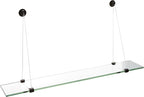 Spancraft Glass CR-6x12-Black Crane Glass Shelf, Black, 6" x 12"