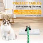Spiral Cable Wrap, 16.4ft, 33ft Wire Protection Sleeve Cover Cable Organizer Pipe Flexible Spiral Wrap Winding Tube Prevent Cat from Chewing Cables (Green, 10mm (3/8")-33ft)