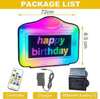 LED Letter Bottle Presenter, VIP Bottle Service Sign Color Display Lights with APP Programmable Scroll Play, Hand Holding Light Box Sign for Party, Bar & Night Club (Programmable)