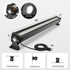 80W LED Workbench Light with 7200lm Brightness, 40in Linear Light Operates at 120V and the CCT is 5700K Daylight White, Lights with On/Off Switch for Workbench, Printing and CNC Workshops (Black, 35D)