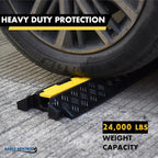 Kable Kontrol Atlas Heavy Duty Cable Protector Ramp - 1 Channel Bulk Wholesale Pallet - 70 Pcs - 39" Long Black & Yellow - 24,000 Lbs Capacity - Rubber Speed Bump Wire Protector Cord Cover - CP9896