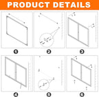 Enclosed Bulletin Board,Outdoor Bulletin Board,43.3 * 31.5’’ Lockable Cork Noticeboard with Aluminum Frame,Weatherproof Display Cases for School, Office,Commercial