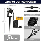 L LOHAS LED RGB Dusk to Dawn Low Voltage Landscape Lighting, Christmas Outdoor Spotlight with Transformers&Remote Control, IP65 Color Changing Timing Plug in Spotlights for Yard Backyard Pathway 6Pack