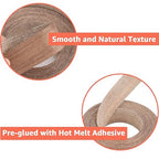 1-1/2 Inch x 50ft Roll of Walnut Wood Veneer Edge Banding, Veneer Edge Banding, Pre-glued Flexible Veneer Edging, Real Wood Tape Banding for Cabinet Repair Furniture Restoration