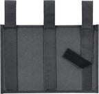 Hanging Bedside Caddy, Bedside Storage Organizer for Magazine, Phone, Remote control (4 Pockets-Black)