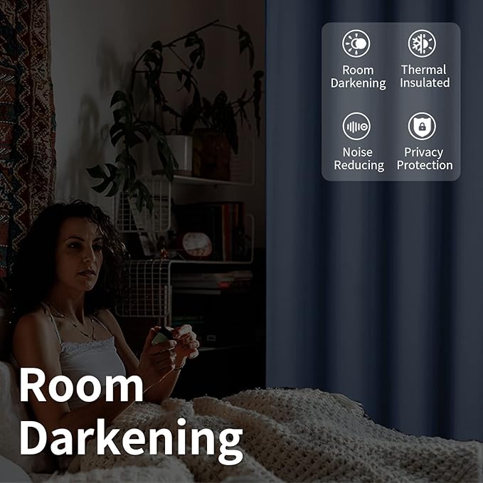 BGment Fashion Sliding Door Curtain 180 X 96 Inches, Wide Thermal Blackout Curtains Room Darkening Room Divider Window Drape, 1 Panel, Spa Blue, 96 Length X Wide 180