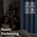 BGment Fashion Sliding Door Curtain 180 X 96 Inches, Wide Thermal Blackout Curtains Room Darkening Room Divider Window Drape, 1 Panel, Spa Blue, 96 Length X Wide 180