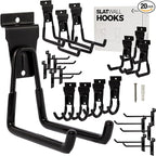 FELLER Slatwall Hooks and Slatwall Accessories - 20 Pack Premium Heavy Duty Single and Double Slatwall Hooks & Hangers for Efficient Storage, Used as Proslat Accessories