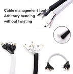 50ft – 1" Split Wire Loom Tubing Cable Sleeve – Braided Cord Protector for Power Cords, Audio Video Cables, USB, Automotive Wiring – Pet Chew Resistant, Flexible Wire Organizer – Black