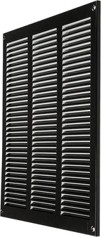 Repa Market 2-Pack 12x12 Inch Air Vent Cover/Black Galvanized Steel Louvered Grill Cover with Mesh Screen/Wall or Ceiling Vent/Durable Flush Mount HVAC Register for Indoor and Outdoor Ventilation