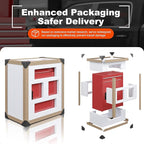 5-Drawer Tool Chest, Rolling Tool Storage Cabinet with Detachable Top Tool Box, Enhanced Packaging, Metal Tool Cart for Garage Workshop, Red