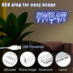 Sweat Neon Sign for Home Gym Wall Decor Sweat Gym Lighting Man Cave Decor Wall Art Gift 16.8"×6.8"