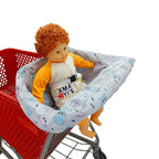 Pozico Baby Shopping Cart Cover & High Chair Cover – Machine Washable, Grocery Cart Cover for Babies with Portable Cloth Bag Included, Owl Design