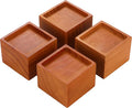3-Inch Solid Pine Furniture Risers – 2000LBS Capacity, Tool-Free Install, Natural Wood Design for Beds, Sofas & Desks (3 Inch)
