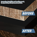 Black Wood Veneer, 16 inch x 15ft Wood Edge Banding Pre-glued Flexible, Veneer Tape Banding for Cabinet Repair Furniture Restoration