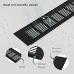 Vent Systems 19.69 x 3.15 Inch (Outer Size) Air Supply Ventilation Grille - Brown Aluminum Rectangle Intake/Exhaust Door Vent Deflector - HVAC for Home Improvement Floor, Wall Duct Cover