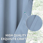 BGment Fashion Sliding Door Curtain 120 X 96 Inches, Wide Thermal Blackout Curtains Room Darkening Room Divider Window Drape, 1 Panel, Spa Blue, 96 Length X Wide 120