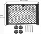 2 Layer Small Cargo Net,Cargo Storage Pocket Net, Mesh Elastic Pouch Organizer with Mounting Screws Hooks for Car,Rv, Trunk,Boats,SUV, Truck (2 Pack,11.8 x 9.8Inch(30 x25cm)