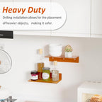12 Inches Small Orange Wall Shelves Set of 2, Acrylic Floating Shelf for Bedroom, Living Room, Funko Pop Shelves, Smart Speaker, 2 Pack