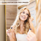 77" x 38" Arched Full Length Mirror with Gold Aluminum Frame - Oversized Floor Mirror for Bedroom, Living Room & Gym - Wall Mounted/Standing/Leaning Design
