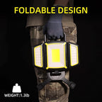 Yzoni Rechargeable Work Light, 30W 3000Lumen LED Work Light with 5 Modes, Battery Powered Magnetic Lights with 360°Rotate Foldable Design, Job Site Lighting for Car Repair, Garage, Workshop, Camping