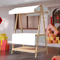 Movable Stall Display Stand, Foldable Vending Stand Kiosk Display Trolley with Canopy, Portable Food Cart, for Selling Snacks/Sweets/Toys, Multiple Colors(White,140 * 190cm)