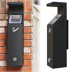 lukar Wall Mounted Trash Receptacle with Lock, Commercial Trash Can Collector Container for Yard, Garden, Office, Restaurant, Hotel, Bar