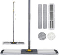 36 Inch Commercial Industrial Floor Mop, Long Handle, Washable Cotton and 2 Microfiber Mop Pads, Heavy Duty Wet and Dry for Hardwood, Tiles, Laminate