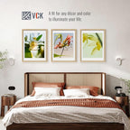 VCK 18x24 Poster Frame 2 Pack - Natural Oak, High-End Wood Picture Frames with Polished Plexiglass, Display 16x20 Photo with Mat or 18x24 without Mat, Art Gallery-Quality, Wall Hanging, Natural Oak