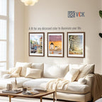 VCK 18x24 Poster Frame 5 Pack - Brown, High-End Wood Picture Frames with Polished Plexiglass, Display 16x20 Photo with Mat or 18x24 without Mat, Art Gallery-Quality, Wall Hanging, Brown
