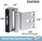 3PACK Home Security Door Reinforcement Lock Childproof, Add High Security to Home Prevent Unauthorized Entry, Aluminum Construction Finish, Frame Lock, Silver