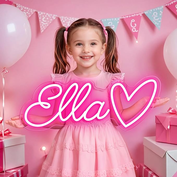 Custom Neon Signs for Kids Name Sign, Personalized Dimmable LED Light Sign Bedroom Decorations, Customizable Neon Name Sign for Wedding Party Home Decor