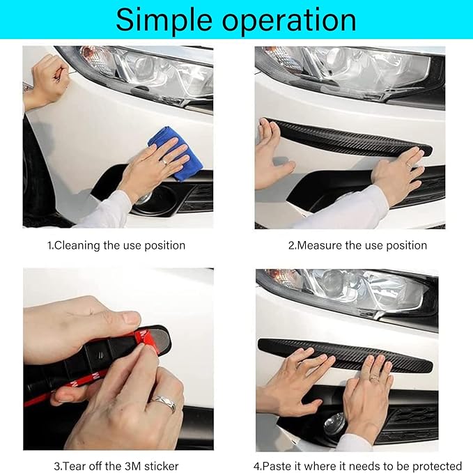 8 Packs Anti-Collision Patch Car Bumper Guard Strip Anti-Scratch Bumper Protector Trim Universal Rear Bumper Protector Car Door Edge Guards Car Side Door Edge Guards Protector (Clear)