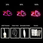 Superhero Cape Fly Pig Neon Sign Neon Pig Light Up Sign For Wall Decor Home Decor Neon Light USB Powered LED Light Up Signs Room Decor