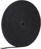 Cable Ties Reusable Straps Cable Wire Management Roll Black Fastening Double Sided Hook and Loop Tape 25Yard(3/4 inch)
