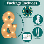 Marquee Letters 3 Feet Tall, 3FT Large Light up Letters &, Big Sign & with Warm White Light for Birthday Wedding Proposal Engagement Graduation Party Backdrop Decorations