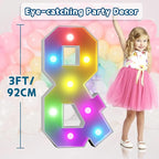 imprsv 3FT Colorful Marquee Letters &, 18 Colors Large Light up Letters Alphabet Sign with Remote, Big Marry Me Sign, Birthday Party Decorations Anniversary Wedding Decoration