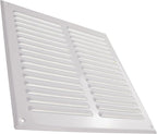 Vent Systems 10 x 10 Inch (Inner) White Vent Cover - Square Metal HVAC Return Air Grille with Mesh Screen - Register Wall Vent Duct Grill - Outdoor, Indoor, Crawlspace - Exhaust Ventilation Grill