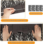 Black Foil Fringe Curtains Party Decorations - 4 Pack 3.3 ft x 6.6 ft Foil Party Curtain Streamer Backdrop for Halloween | Graduation | Fiesta Birthday Decor