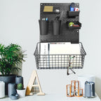 G.CORE 2 Pack Large Pegboard Baskets, Metal Shelves Hooks to 1/8" 1/4" Peg Boards, Peg Board Baskets Bins Set - Organize Tools Workbench Accessories Garage Storage Wall Mount Organizer Attachments