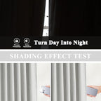 Vision Home Light Gray Pinch Pleated Full Blackout Curtains Linen Blended Room Darkening Curtain Panels 112 inch for Living Room Bedroom Thermal Insulated Pinch Pleat Drapes with Hooks 40" Wx112 Lx2